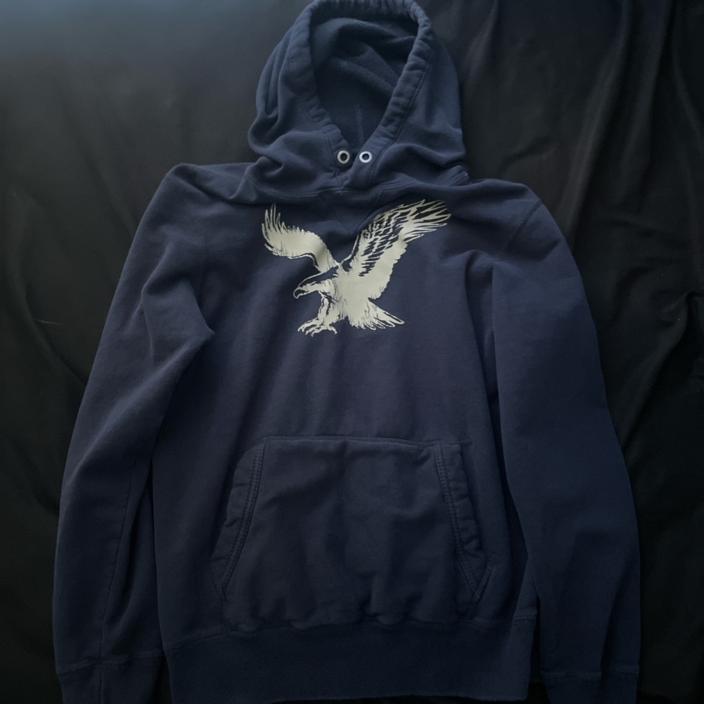 American Eagle Navy Hoodie with Eagle Design